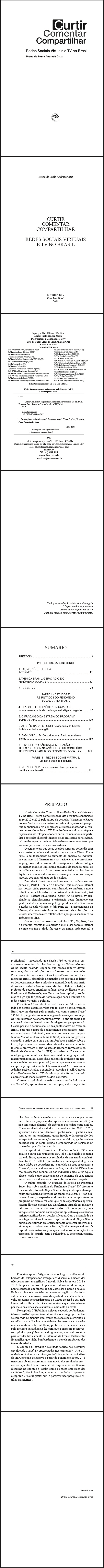 CURTIR COMENTAR COMPARTILHAR:<br>redes sociais virtuais e tv no Brasil